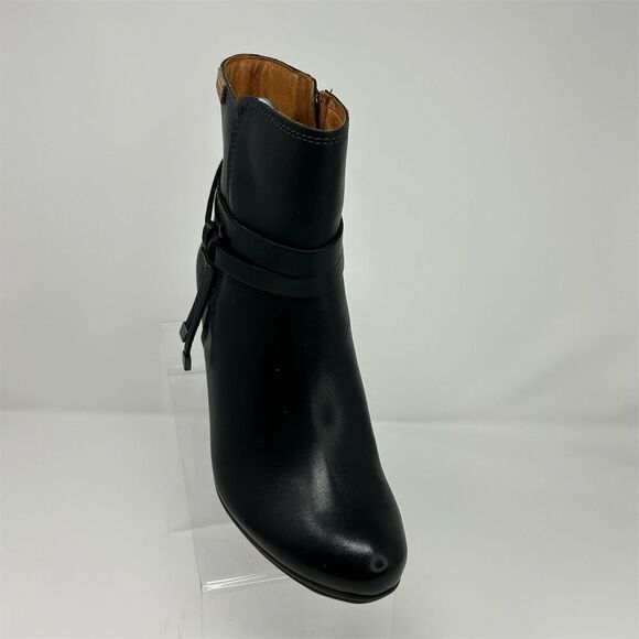 Pikolinos Black Leather Heeled Ankle Booties Size 37 (US 6.5-7) Classic Fall - Picture 3 of 13